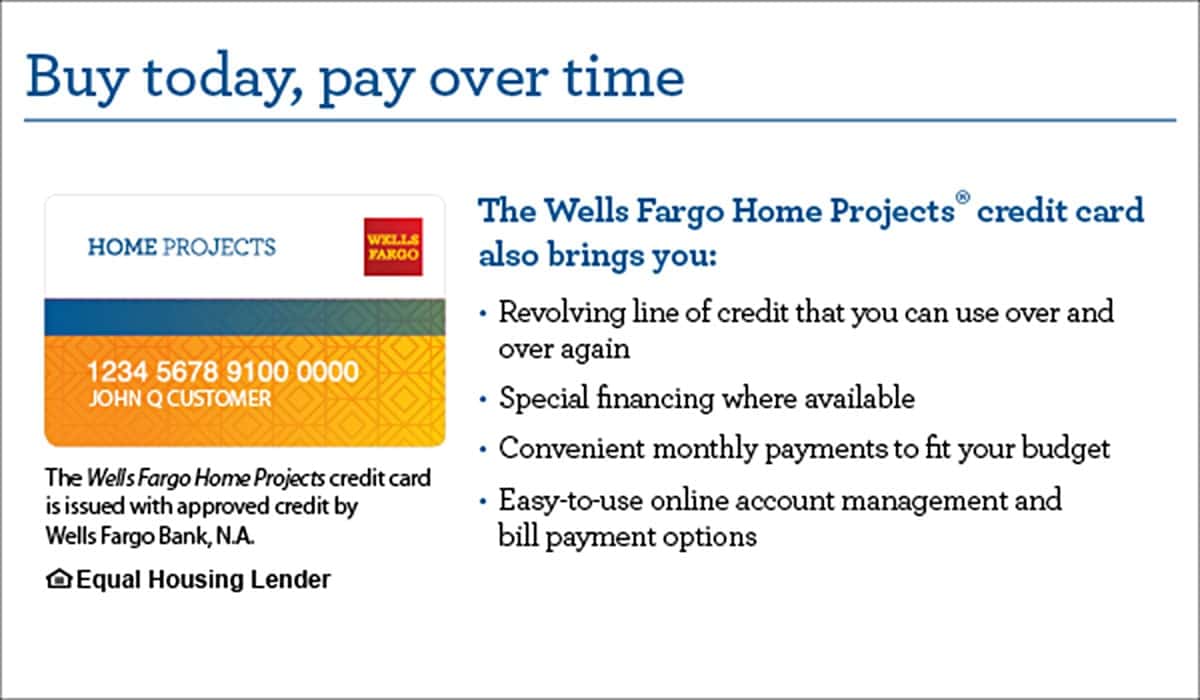 Wells Fargo Home Projects card